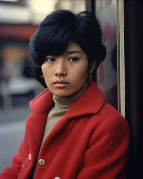 Photo young asian woman on the city streets