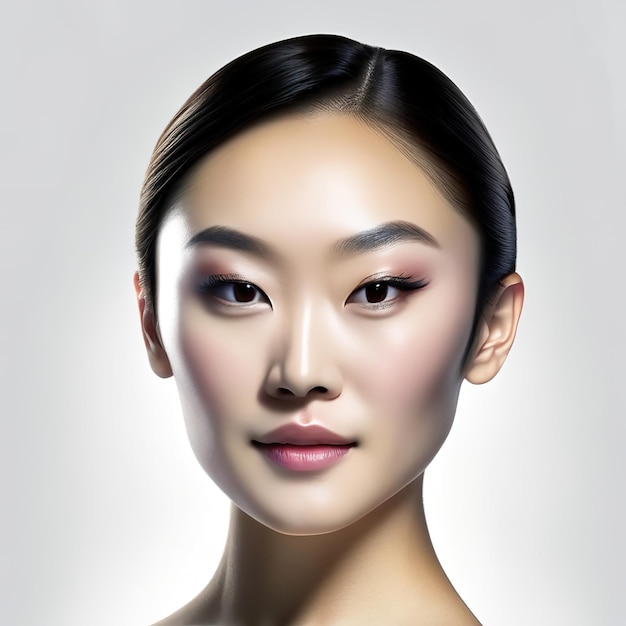 Young asian woman portrait photo for beauty products generative ai