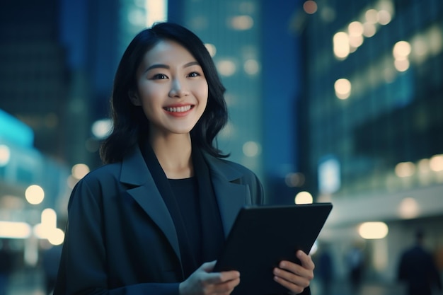 Young Asian woman smiling