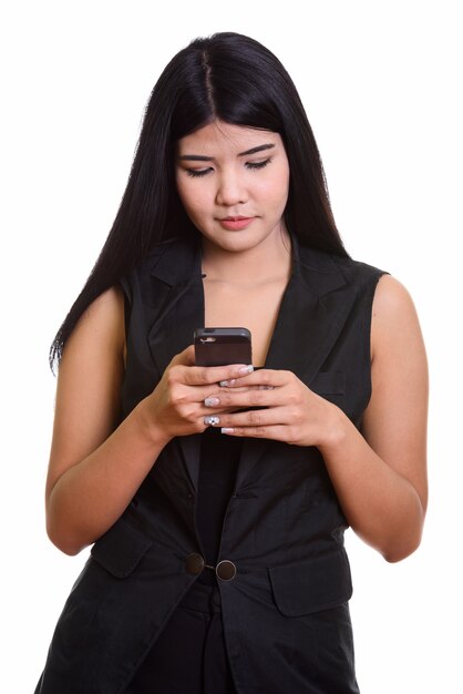 Young Asian Woman Using Phone