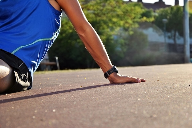 Young athlete after doing a long race