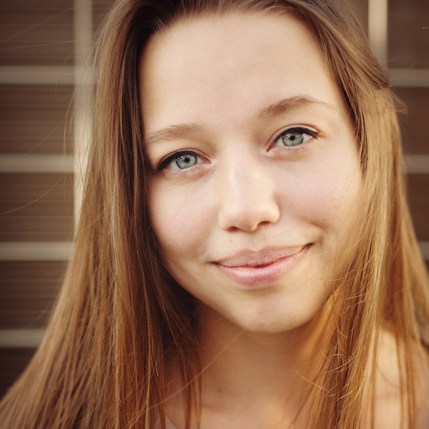 Young attractive female outdoors