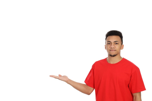 Young attractive man isolated on white background