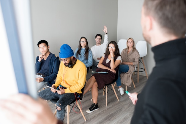 Young audience at training class