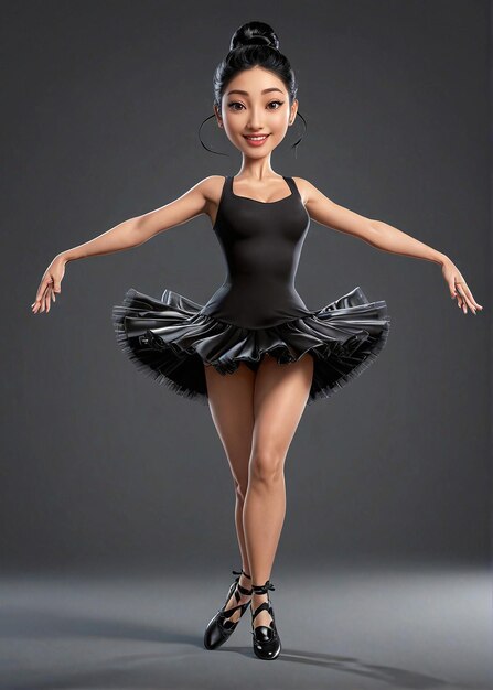 a young ballerina in a black leor