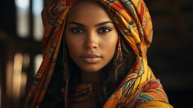 Photo young beautiful african american woman