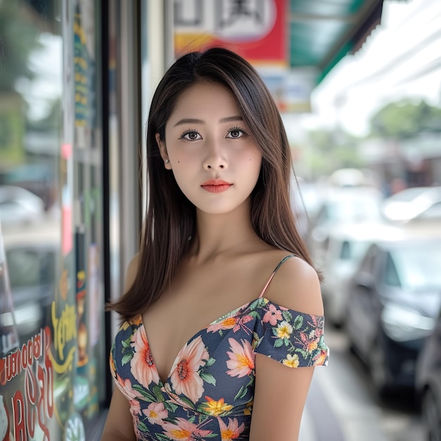 A young and beautiful asian korean