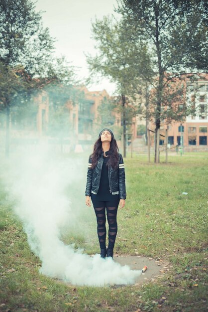 young beautiful brunette woman