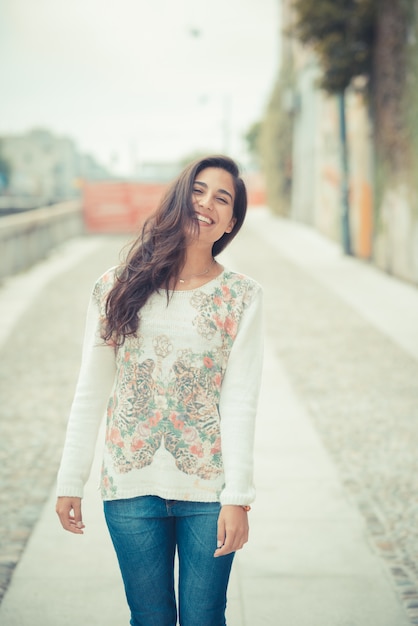 young beautiful brunette woman