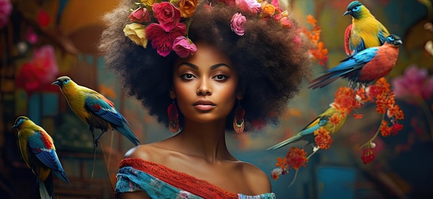 Young beautiful caribbean girl posing on street