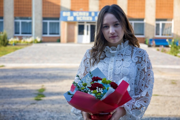 Young beautiful girl on the street