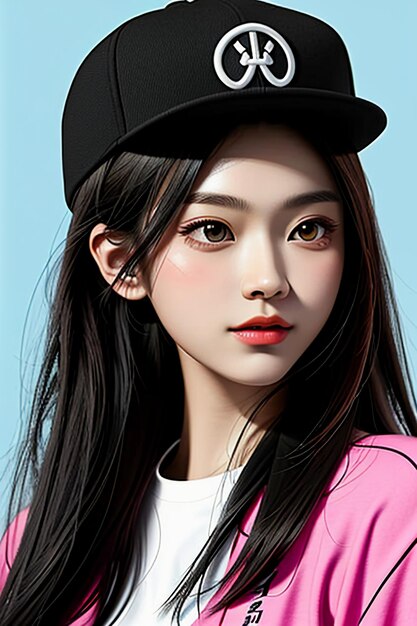 Молодая красивая девушка в шляпе с изысканными чертами лица модель красоты обои фон