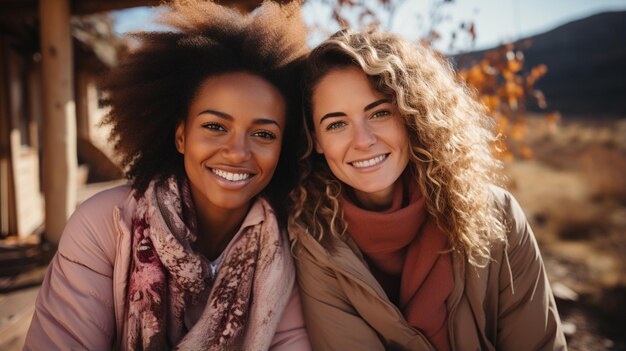 young beautiful happy women in stylish dresses