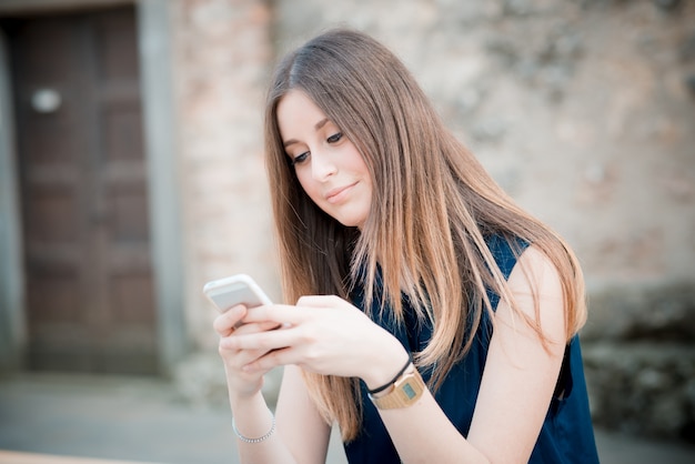 young beautiful hipster woman