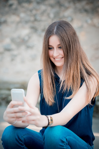 young beautiful hipster woman 