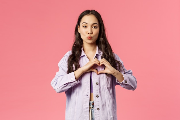 Young beautiful mixed-race woman with expression