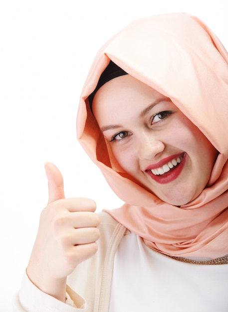 Young beautiful Muslim girl portrait