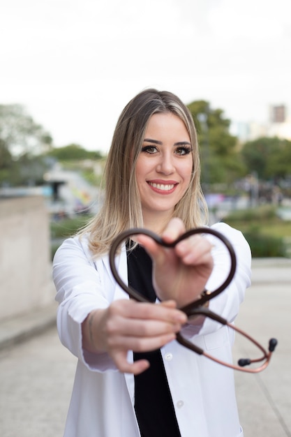 Young and beautiful nurse, Happy young doctor