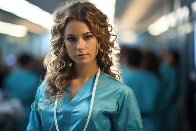 Молодая, красивая медсестра, будущий доктор.