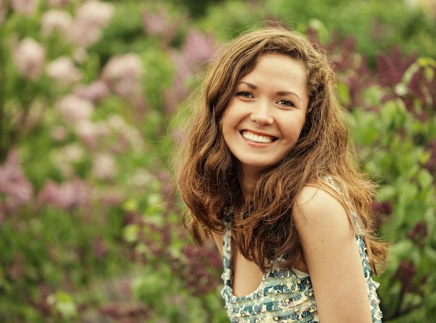 Young beautiful sexy woman outdoors