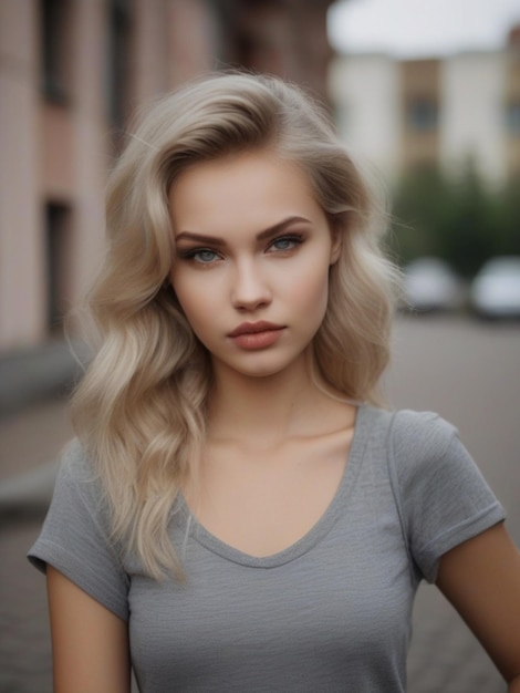 Photo young beautiful slavic model