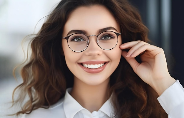 Young beautiful woman isolated portrait on grey background with copy space