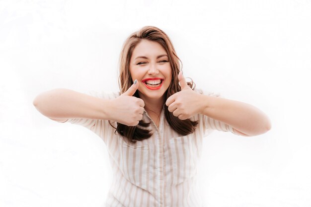 Young beautiful woman smiling