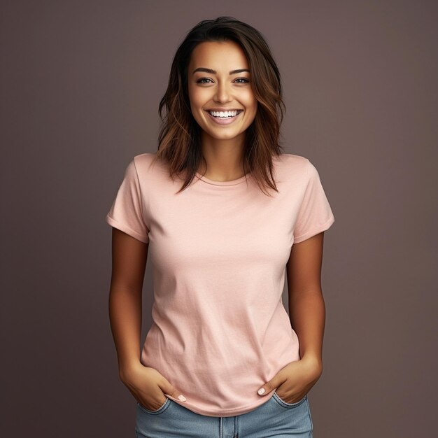 Young beautiful woman wearing casual clothes amazed and smiling