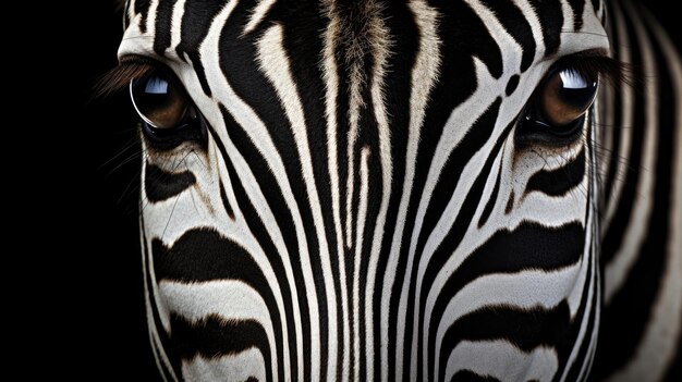 Foto giovane bella zebra sfondo isolato zebra da vicino