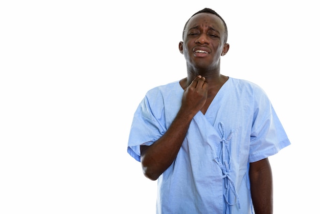 young black African man patient having sore