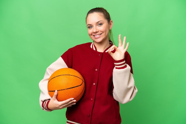 Young blonde woman over isolated background