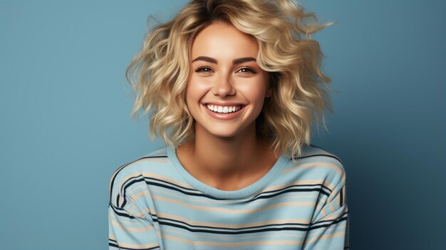 Photo young blonde woman wearing casual clothes looking confident at the camera smiling with arms crossed and showing happy on the camera positive and happy