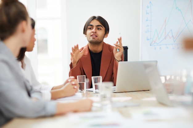 Young Boss in Meeting