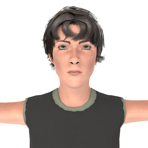 young boy 3d modelling