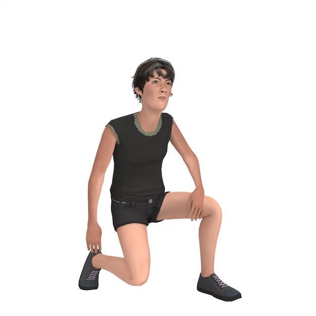 Young boy 3d modelling