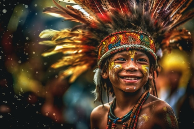 Young boy indigenous people