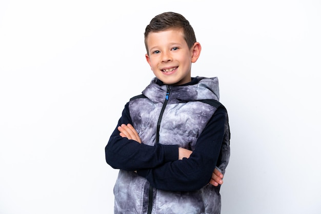 Young boy over isolated background