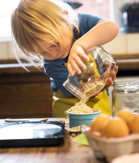 Young boy in the kitchen