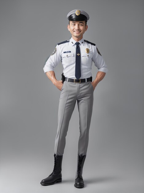 a young boy in a police uniform