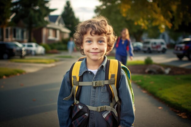 少年の学校初日 生成 AI