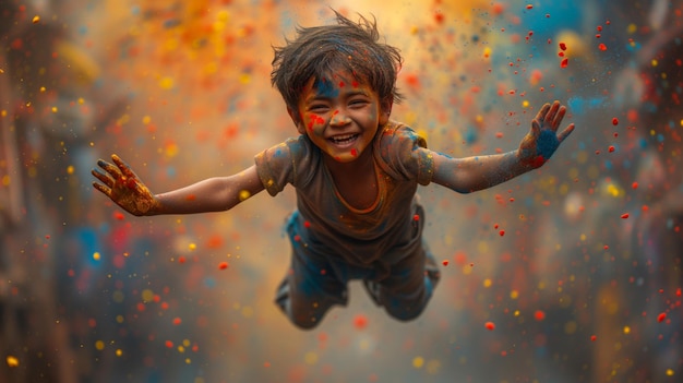 写真 空を飛ぶ少年