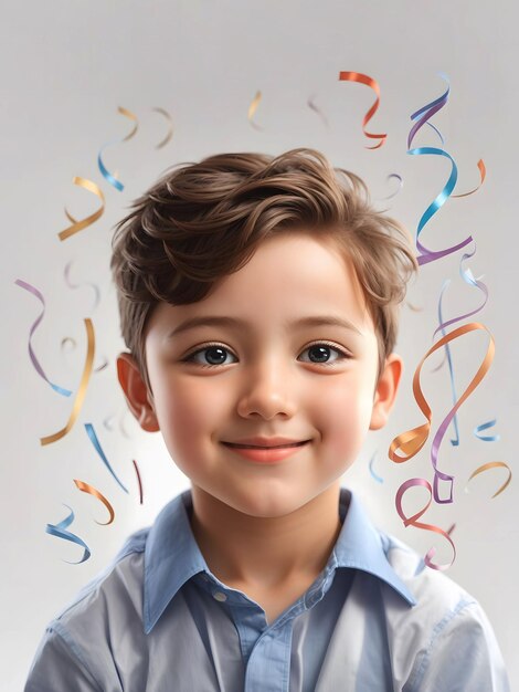 young boy student close up Portrait