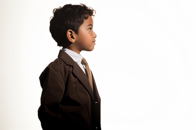 Photo a young boy in a suit and tie