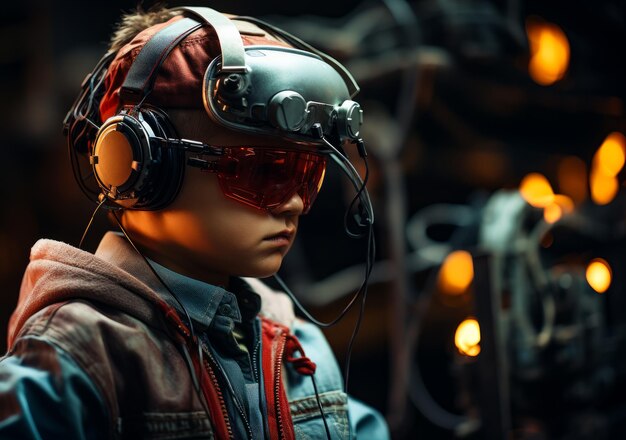 A young boy wearing a helmet and goggles