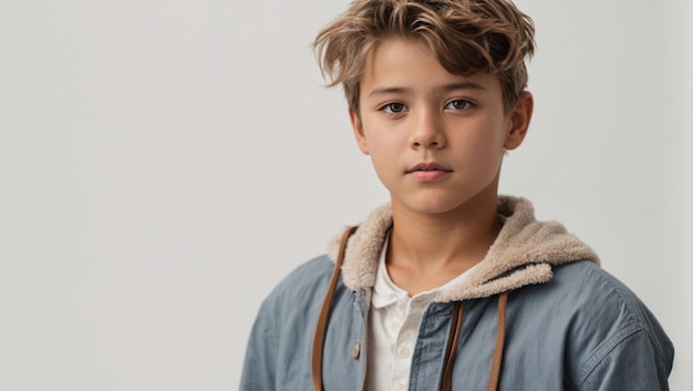 Young Boy on white background