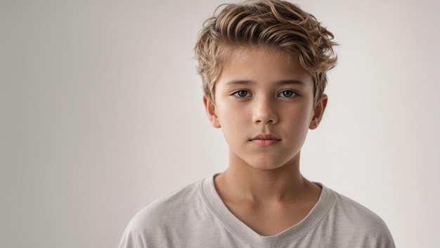 Young Boy on white background