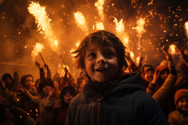 a young boy who celebrates Bonfire Night