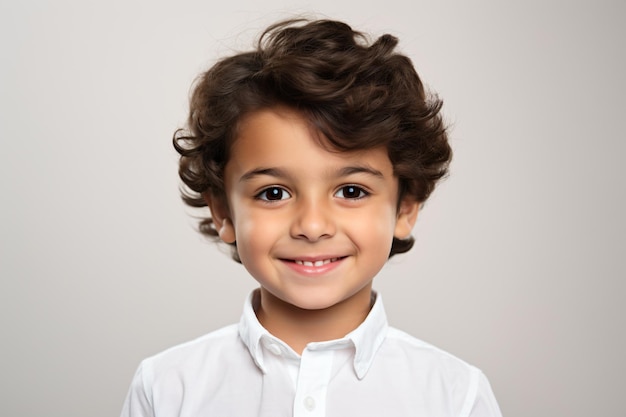 a young boy with a white shirt and a tie