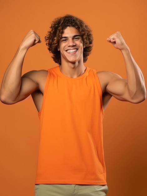 young Brazilian man dressed in sportswear clearly active and full of energy