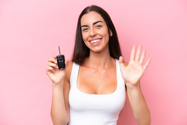 Young brunette caucasian woman